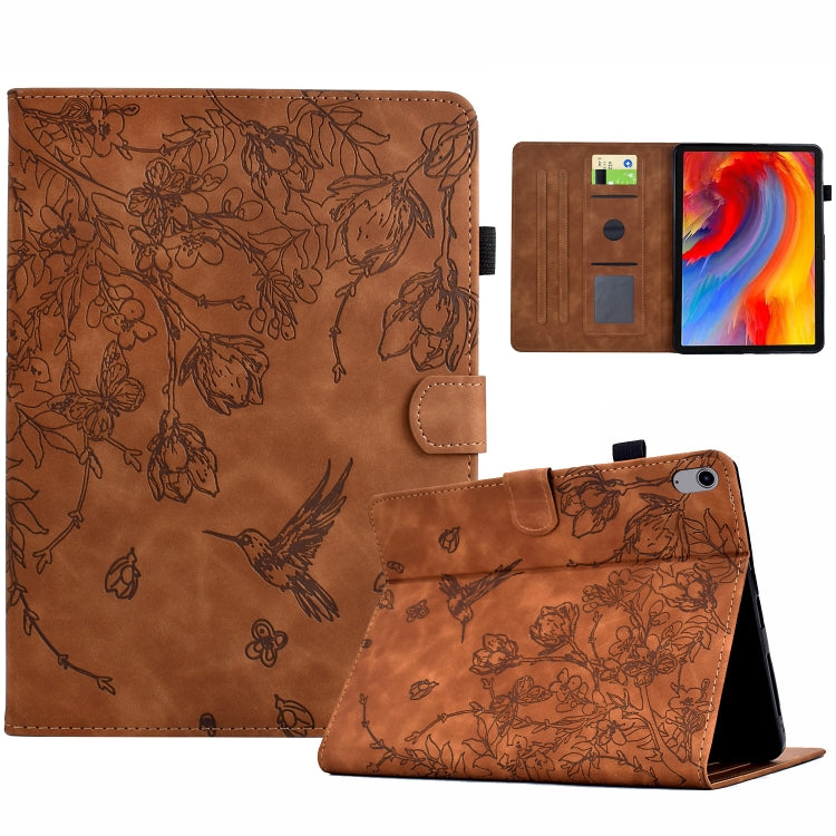 Flowers and Bird Embossed Smart Leather Tablet Case, For iPad mini 2024 / mini 6, For iPad Air 11 2024 / iPad Pro 11, For iPad Pro 11 2024, For iPad 10th Gen 10.9 2022, For iPad 10.2 2021 / 10.5 2019