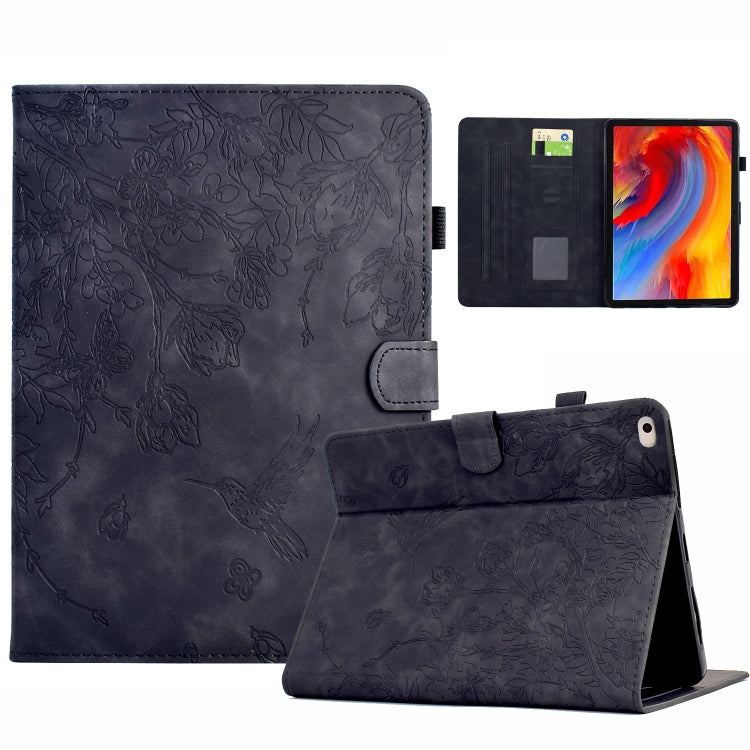 Flowers and Bird Embossed Smart Leather Tablet Case, For iPad mini 5 / 4 / 3 / 2 / 1, For iPad 9.7 2018 / 2017