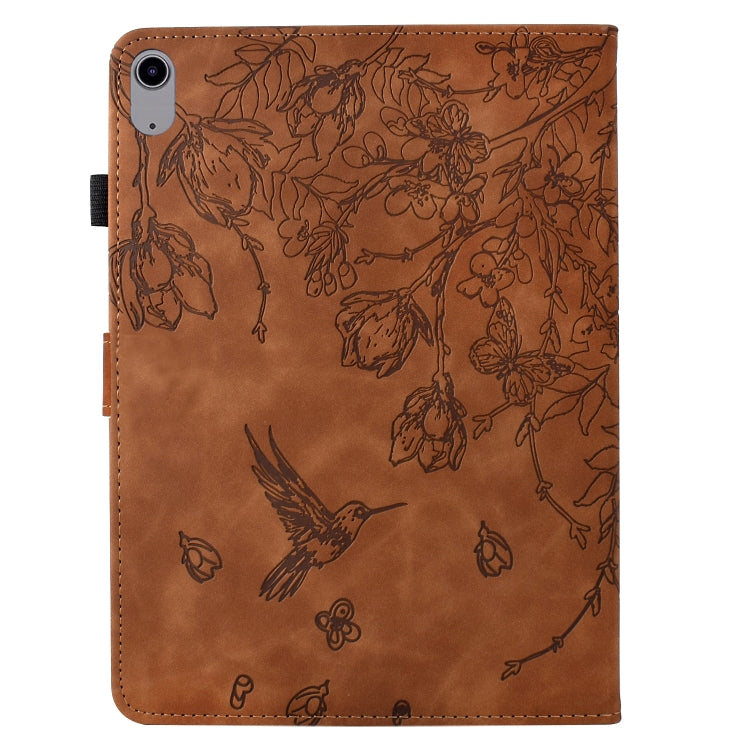 Flowers and Bird Embossed Smart Leather Tablet Case, For iPad mini 2024 / mini 6, For iPad Air 11 2024 / iPad Pro 11, For iPad Pro 11 2024, For iPad 10th Gen 10.9 2022, For iPad 10.2 2021 / 10.5 2019