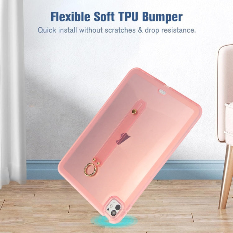 Wristband Holder PC Hybrid TPU Soft Tablet Case, For iPad Pro 13 2024, For iPad Pro 11 2024, For iPad Pro 12.9 2022 / 2021 / 2020, For iPad Pro 11 2022 / 2021 / 2020