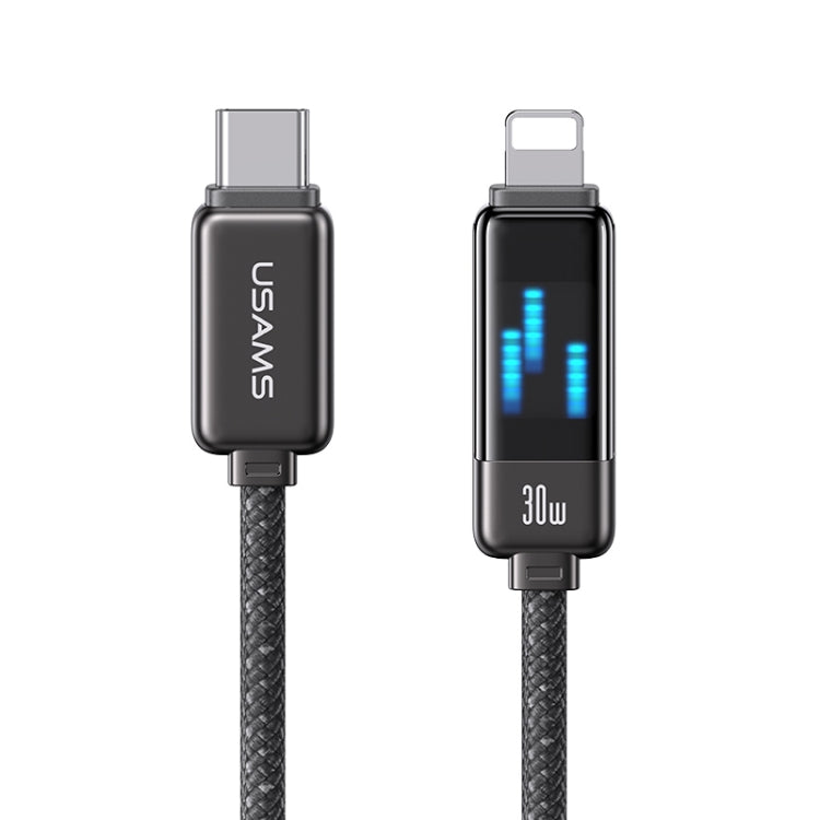 USAMS SJ743 30W USB-C / Type-C to 8 Pin Zinc Alloy Fast Data Cable, Length: 1.2m, SJ743USB01, SJ743USB02