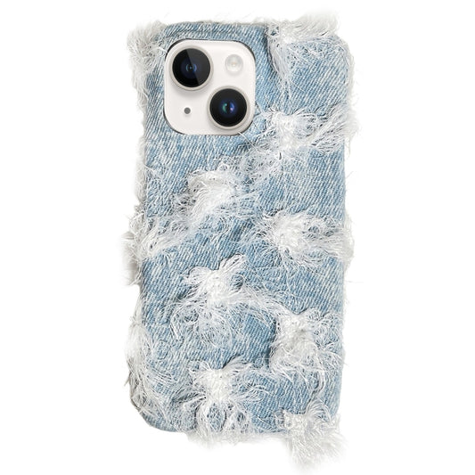 Camellia Denim Plush TPU Phone Case, For iPhone 14 Plus, For iPhone 14, For iPhone 14 Pro, For iPhone 14 Pro Max, For iPhone 13 Pro Max, For iPhone 13 Pro, For iPhone 13