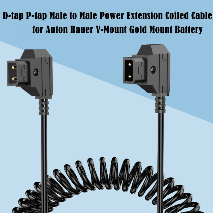 Anton Bauer V-mount Camera Coiled Adapter Extension Cable, Length: 1.5m, D-Tap Male to D-Tap Male