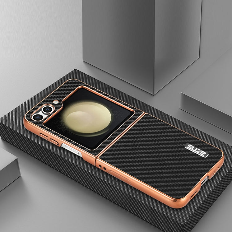 AZNS Electroplated Edge Carbon Fiber Texture Phone Case