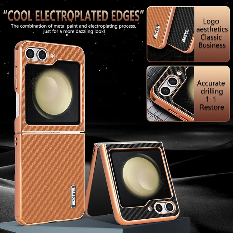 AZNS Electroplated Edge Carbon Fiber Texture Phone Case