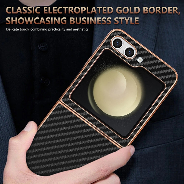 AZNS Electroplated Edge Carbon Fiber Texture Phone Case