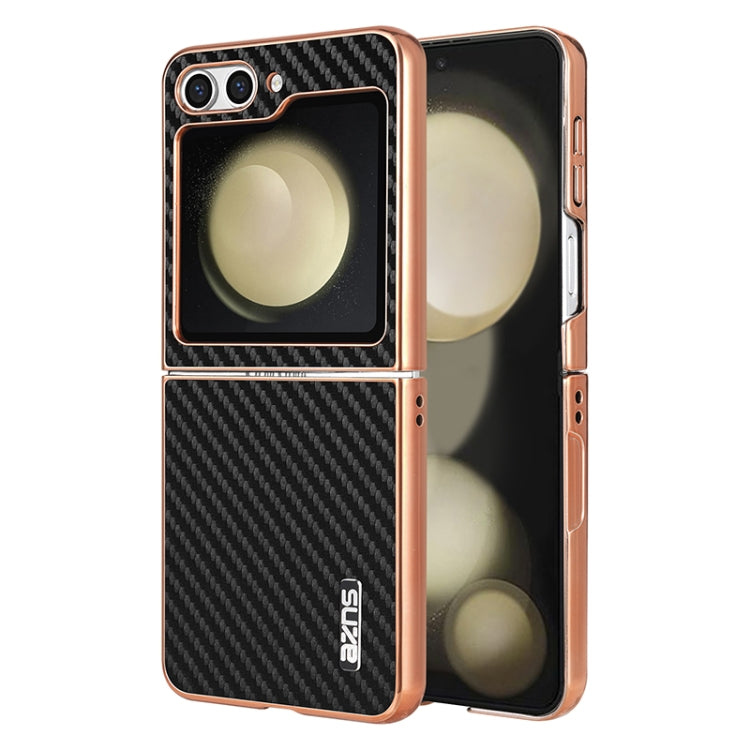 AZNS Electroplated Edge Carbon Fiber Texture Phone Case