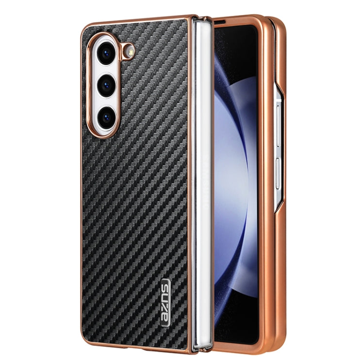 AZNS Electroplated Edge Carbon Fiber Texture Phone Case