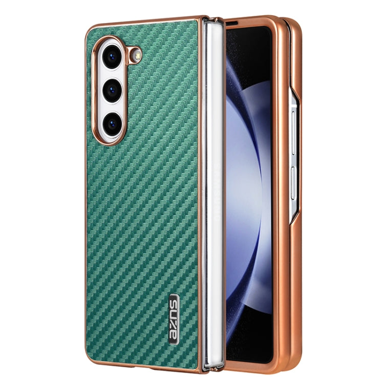 AZNS Electroplated Edge Carbon Fiber Texture Phone Case