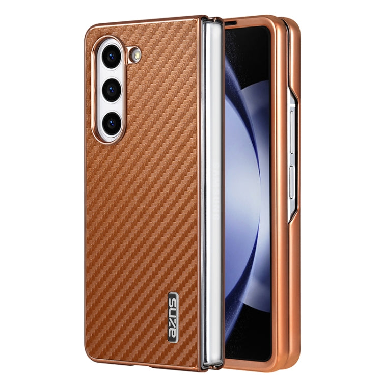 AZNS Electroplated Edge Carbon Fiber Texture Phone Case