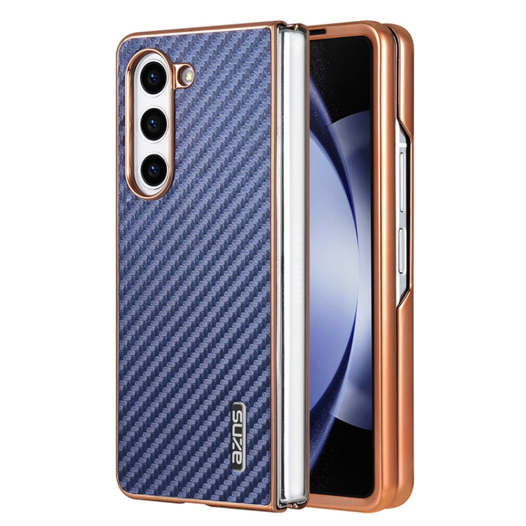 AZNS Electroplated Edge Carbon Fiber Texture Phone Case