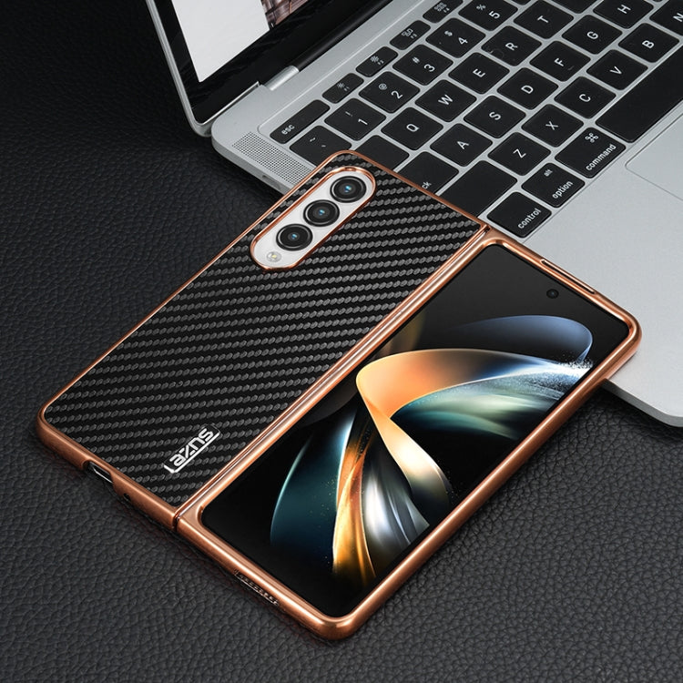 AZNS Electroplated Edge Carbon Fiber Texture Phone Case