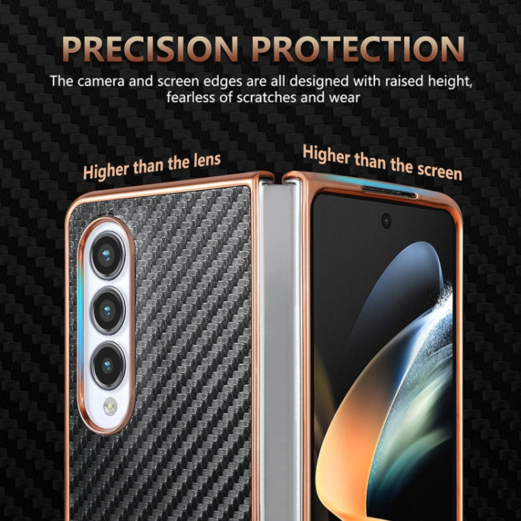 AZNS Electroplated Edge Carbon Fiber Texture Phone Case