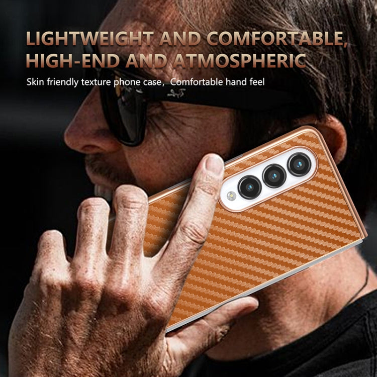AZNS Electroplated Edge Carbon Fiber Texture Phone Case