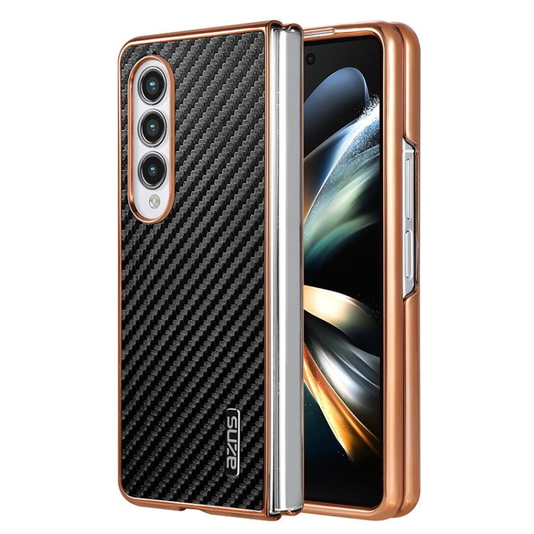 AZNS Electroplated Edge Carbon Fiber Texture Phone Case