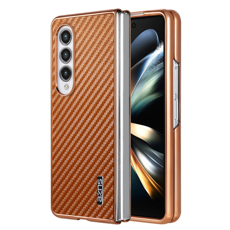 AZNS Electroplated Edge Carbon Fiber Texture Phone Case