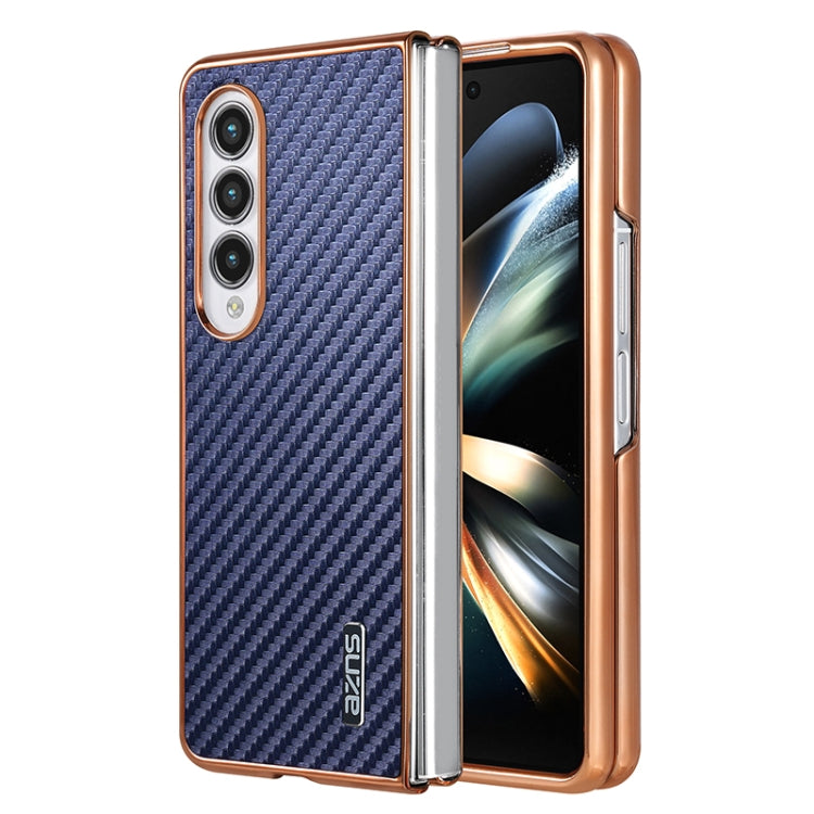 AZNS Electroplated Edge Carbon Fiber Texture Phone Case