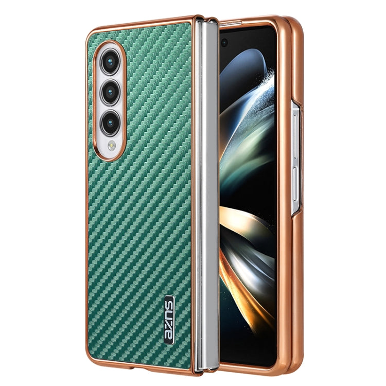 AZNS Electroplated Edge Carbon Fiber Texture Phone Case