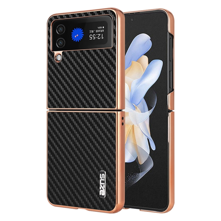 AZNS Electroplated Edge Carbon Fiber Texture Phone Case