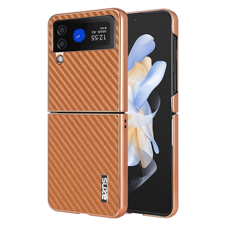 AZNS Electroplated Edge Carbon Fiber Texture Phone Case
