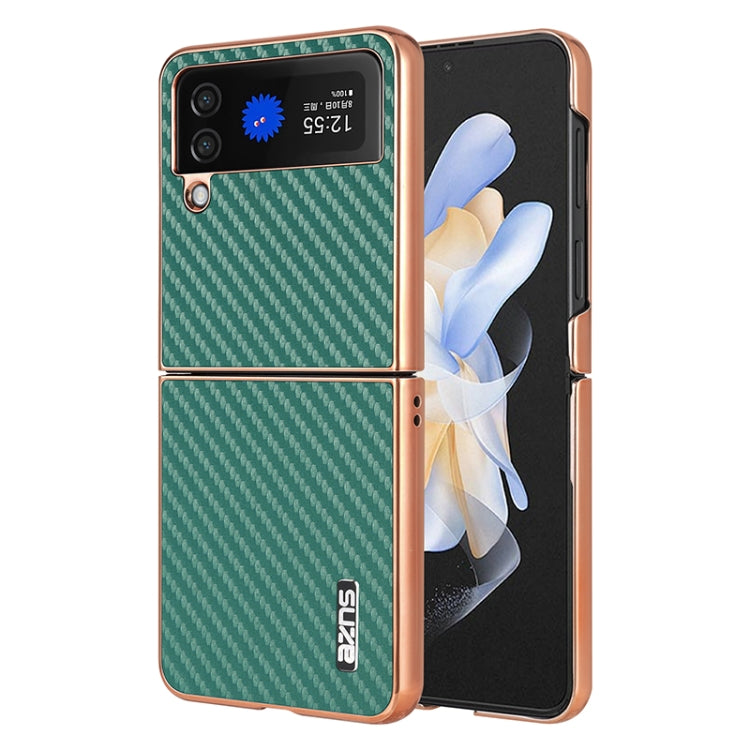 AZNS Electroplated Edge Carbon Fiber Texture Phone Case
