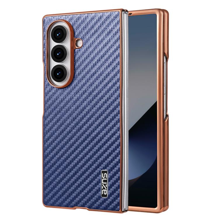 AZNS Electroplated Edge Carbon Fiber Texture Phone Case