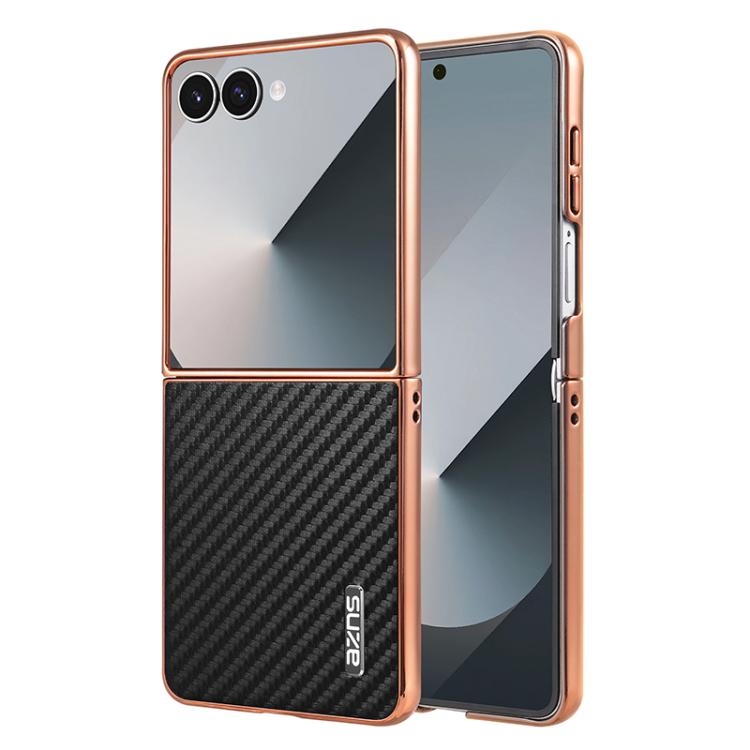 AZNS Electroplated Edge Carbon Fiber Texture Phone Case