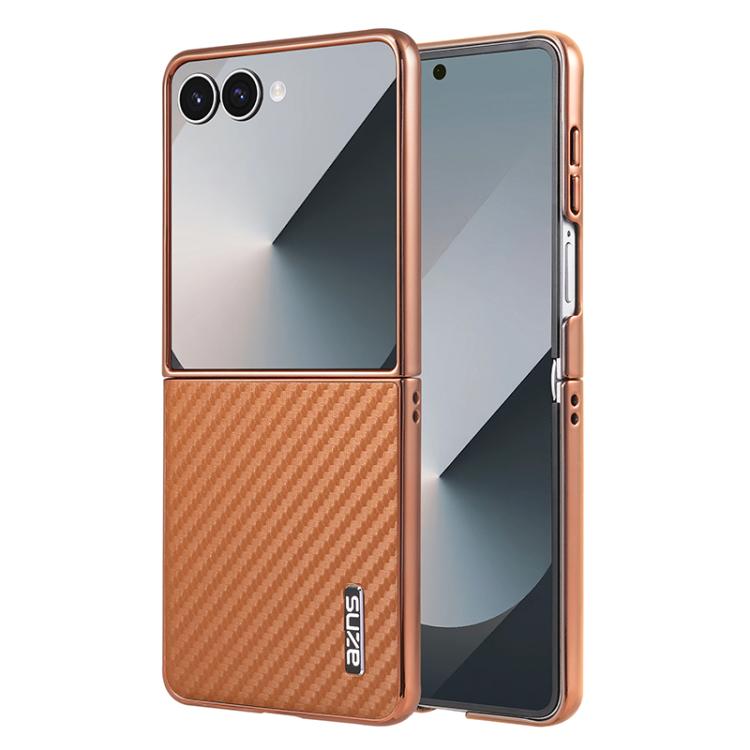 AZNS Electroplated Edge Carbon Fiber Texture Phone Case