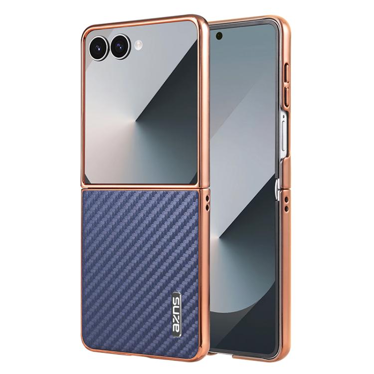 AZNS Electroplated Edge Carbon Fiber Texture Phone Case
