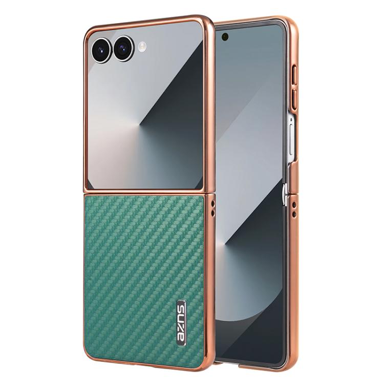 AZNS Electroplated Edge Carbon Fiber Texture Phone Case