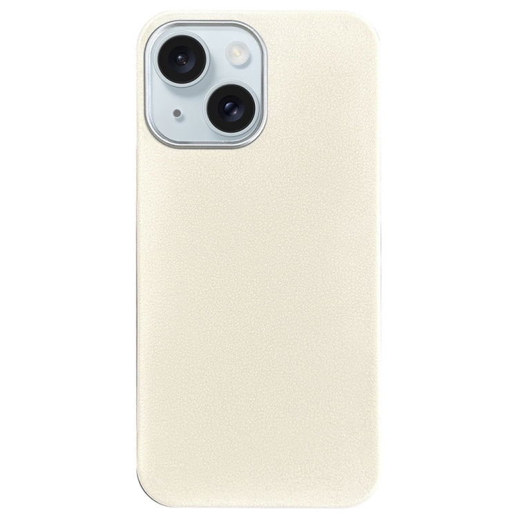 Litchi Pattern Silver Edge Camera Frame Material Phone Case, For iPhone 15 Pro Max, For iPhone 15 Pro, For iPhone 15 Plus, For iPhone 15