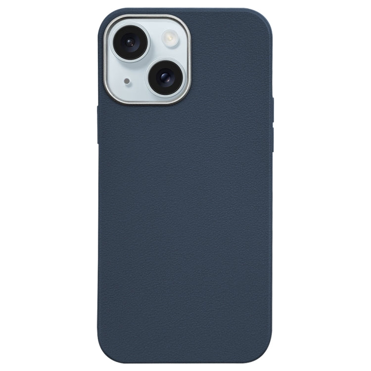 Litchi Pattern Silver Edge Camera Frame Material Phone Case, For iPhone 15 Pro Max, For iPhone 15 Pro, For iPhone 15 Plus, For iPhone 15