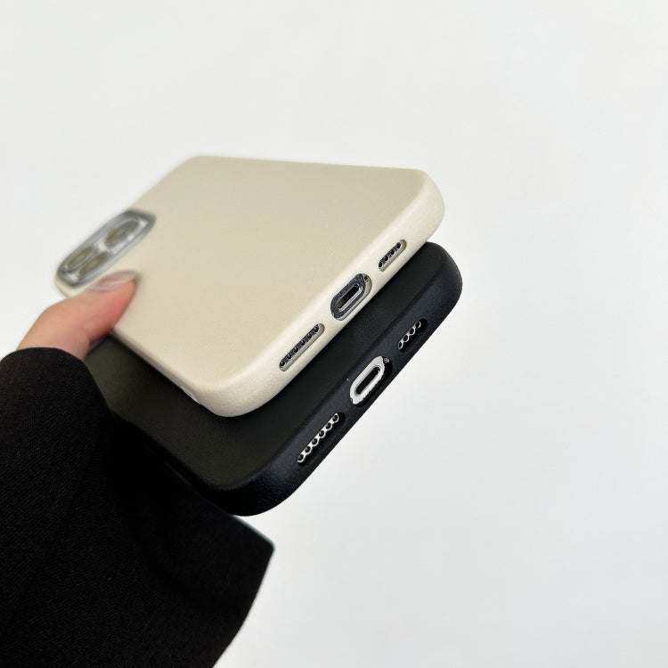 Litchi Pattern Silver Edge Camera Frame Material Phone Case, For iPhone 15 Pro Max, For iPhone 15 Pro, For iPhone 15 Plus, For iPhone 15
