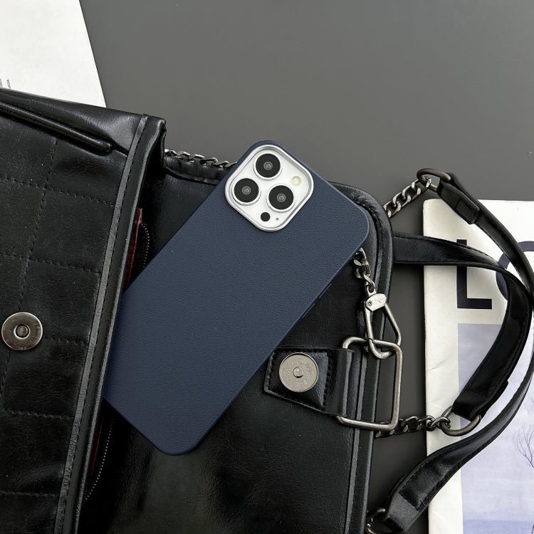 Litchi Pattern Silver Edge Camera Frame Material Phone Case, For iPhone 15 Pro Max, For iPhone 15 Pro, For iPhone 15 Plus, For iPhone 15