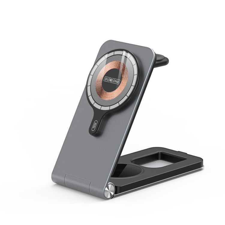 DUZZONA W22 15W 3 in 1 Foldable Magnetic Wireless Charging Stand, W22