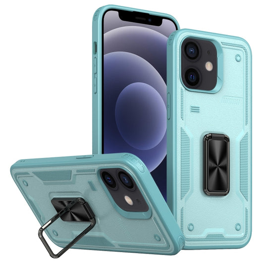 Ring Holder PC Hybrid TPU Phone Case, For iPhone 12, For iPhone 12 Pro Max, For iPhone 12 Pro