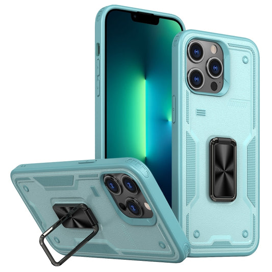 Ring Holder PC Hybrid TPU Phone Case, For iPhone 13 Pro Max, For iPhone 13 Pro, For iPhone 13