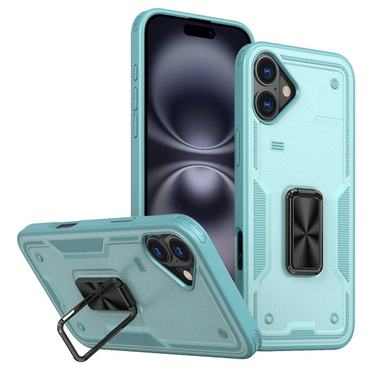 Ring Holder PC Hybrid TPU Phone Case, For iPhone 16, For iPhone 15 Pro Max, For iPhone 15 Pro
