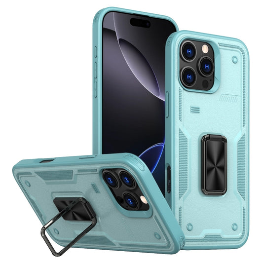 Ring Holder PC Hybrid TPU Phone Case, For iPhone 16 Pro Max, For iPhone 16 Pro, For iPhone 16 Plus