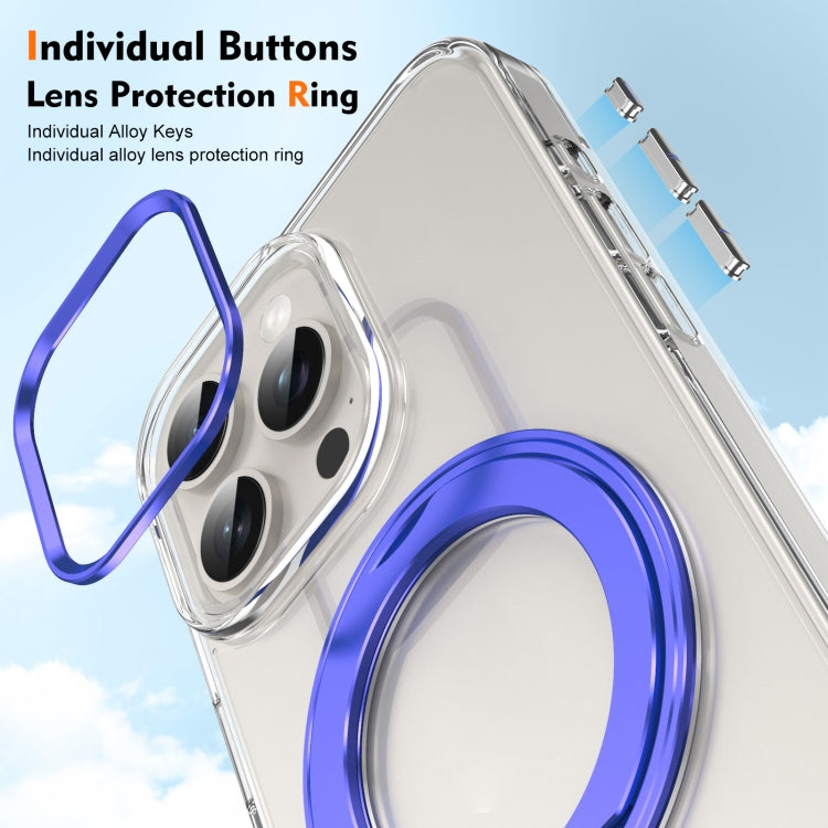 Ice-Cold Rotating Ring Holder PC MagSafe Phone Case, For iPhone 15 Pro Max, For iPhone 15 Pro, For iPhone 15 Plus / 14 Plus, For iPhone 15