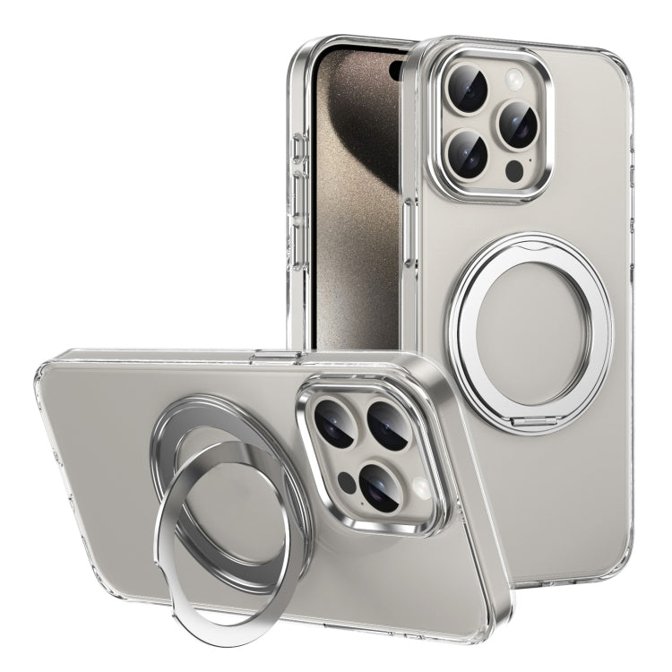 Ice-Cold Rotating Ring Holder PC MagSafe Phone Case, For iPhone 15 Pro Max, For iPhone 15 Pro, For iPhone 15 Plus / 14 Plus, For iPhone 15