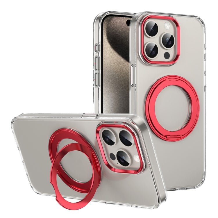 Ice-Cold Rotating Ring Holder PC MagSafe Phone Case, For iPhone 15 Pro Max, For iPhone 15 Pro, For iPhone 15 Plus / 14 Plus, For iPhone 15