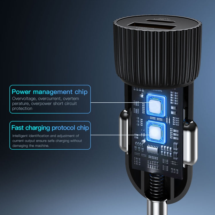 TOTU CC-2 48W USB-A and Type-C Ports Fast Charging Car Charger, CC-2