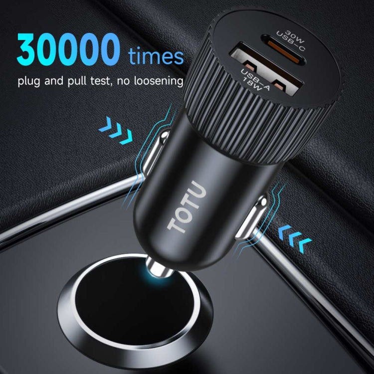 TOTU CC-2 48W USB-A and Type-C Ports Fast Charging Car Charger, CC-2