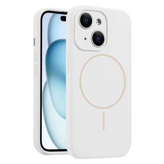 Fine Hole Liquid Silicone MagSafe Phone Case, For iPhone 15, For iPhone 14 Plus, For iPhone 14