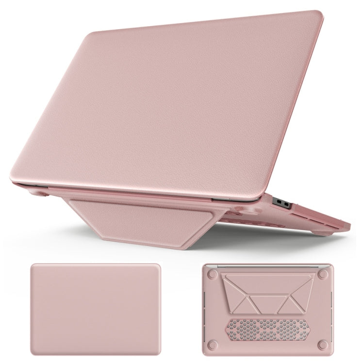 Business Magnetic Holder PC + PU Laptop Protective Case, For MacBook Pro 13.3 inch M1 A2338, For MacBook Pro 14 inch A2918 / A2992, For MacBook Air 13.6 inch A3113 / A2681, For MacBook Air 15.3 inch A3114 / A2941, For MacBook Pro 16.2 inch A2991 / A2485