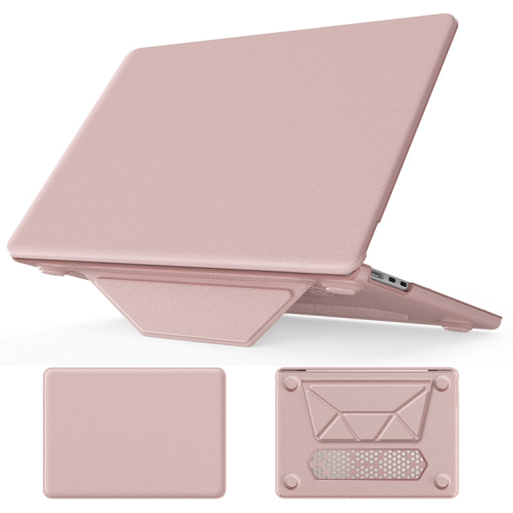 Business Magnetic Holder PC + PU Laptop Protective Case, For MacBook Pro 13.3 inch M1 A2338, For MacBook Pro 14 inch A2918 / A2992, For MacBook Air 13.6 inch A3113 / A2681, For MacBook Air 15.3 inch A3114 / A2941, For MacBook Pro 16.2 inch A2991 / A2485