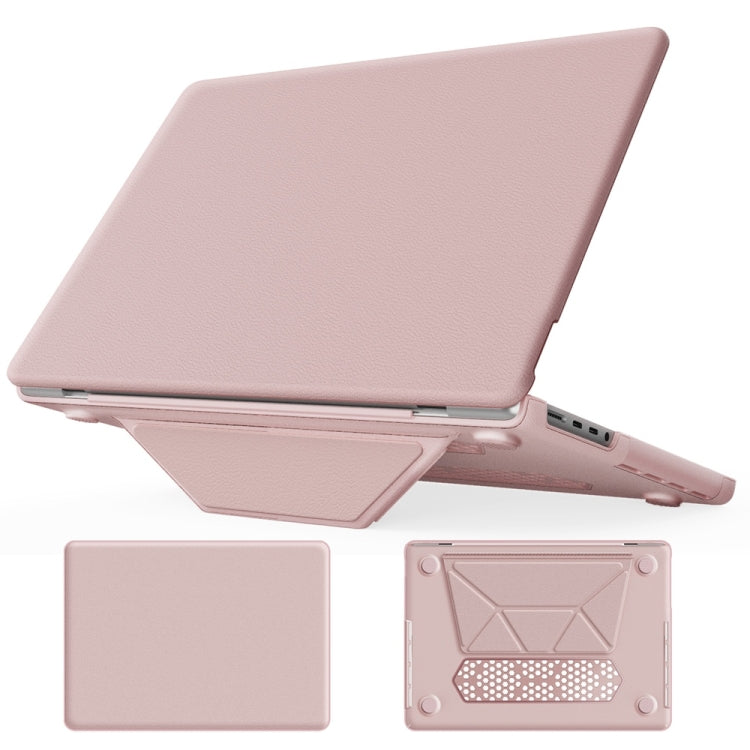 Business Magnetic Holder PC + PU Laptop Protective Case, For MacBook Pro 13.3 inch M1 A2338, For MacBook Pro 14 inch A2918 / A2992, For MacBook Air 13.6 inch A3113 / A2681, For MacBook Air 15.3 inch A3114 / A2941, For MacBook Pro 16.2 inch A2991 / A2485