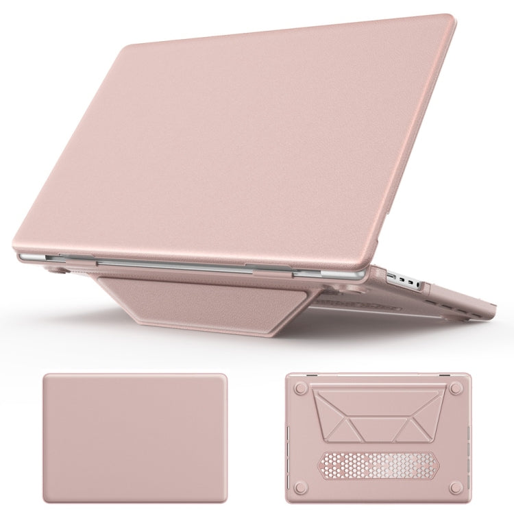 Business Magnetic Holder PC + PU Laptop Protective Case, For MacBook Pro 13.3 inch M1 A2338, For MacBook Pro 14 inch A2918 / A2992, For MacBook Air 13.6 inch A3113 / A2681, For MacBook Air 15.3 inch A3114 / A2941, For MacBook Pro 16.2 inch A2991 / A2485