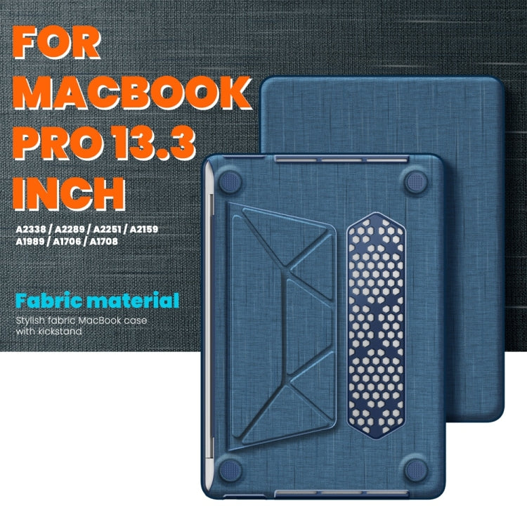 Fabric Magnetic Holder Laptop Protective Case, For MacBook Pro 13.3 inch M1 A2338, For MacBook Pro 14 inch A2918 / A2992, For MacBook Air 13.6 inch A3113 / A2681, For MacBook Air 15.3 inch A3114 / A2941, For MacBook Pro 16.2 inch A2991 / A2485���������...